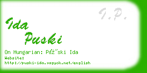 ida puski business card